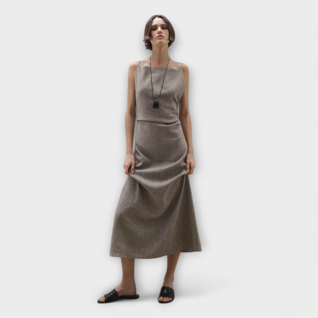 Clara - Vestido maxi de mezcla de lino