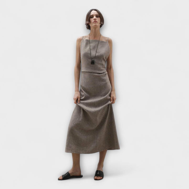 Clara - Vestido maxi de mezcla de lino
