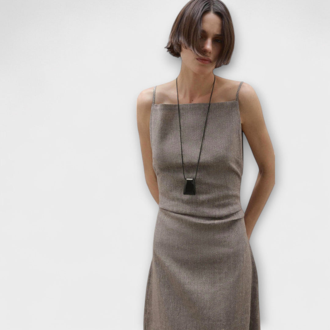 Clara - Vestido maxi de mezcla de lino
