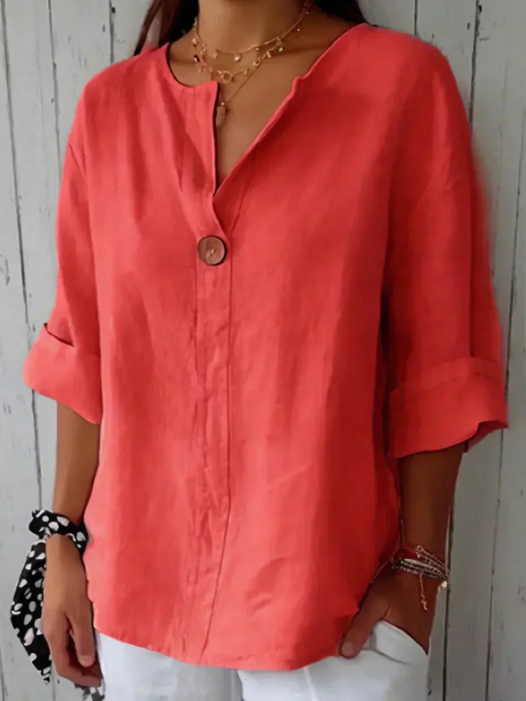 Angela™ | Blusa Casual de Cuello en V