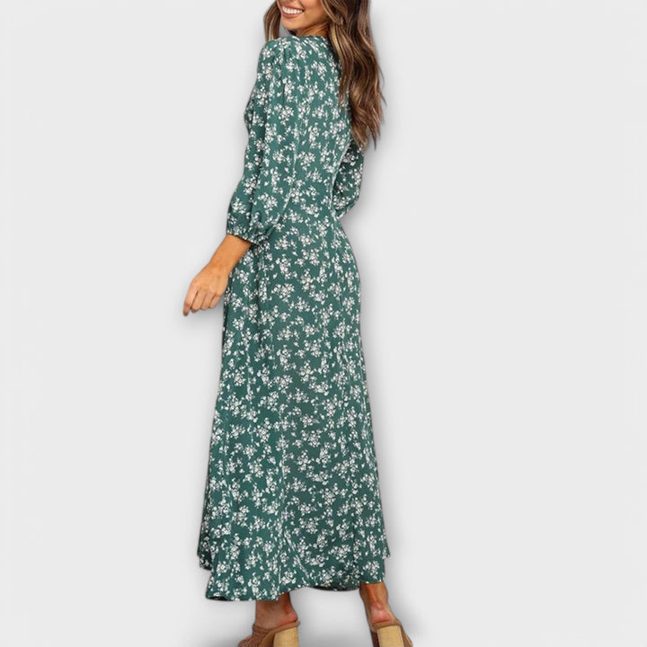 Vestido maxi con estampado floral para mujeres