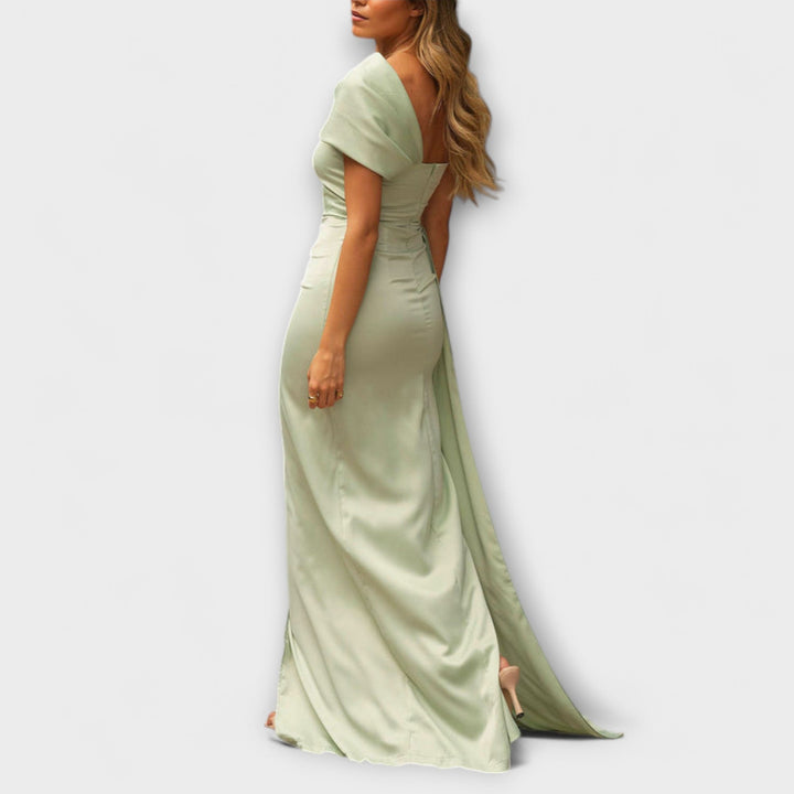 Bellamy - Vestido maxi elegante de un solo hombro
