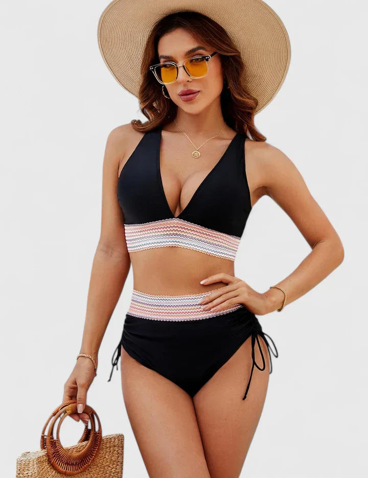 Jacinta | Conjunto de Bikini Floral con Cintura Alta