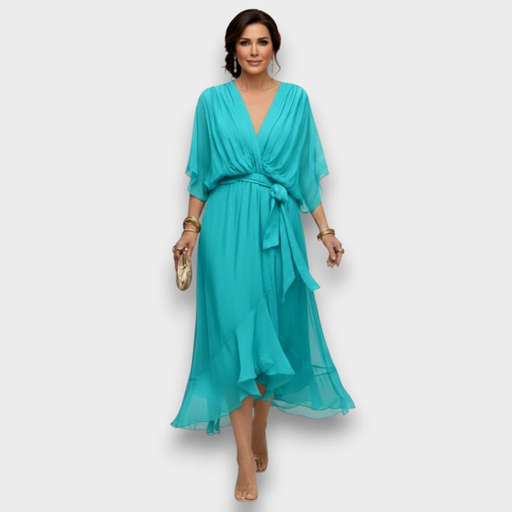 Arabella - Vestido Silueta Fluida con Escote en V