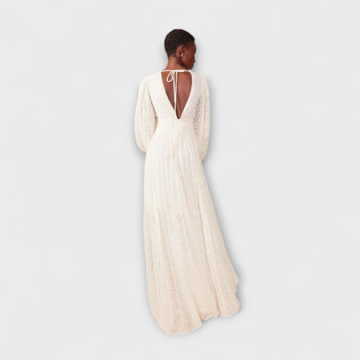 Elsa - Vestido Maxi Crema de Allegory