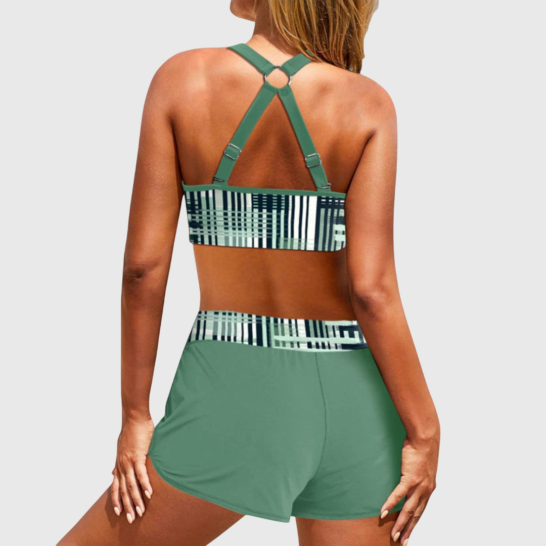 Julia | Bikini de Cintura Alta con Textura Acanalada