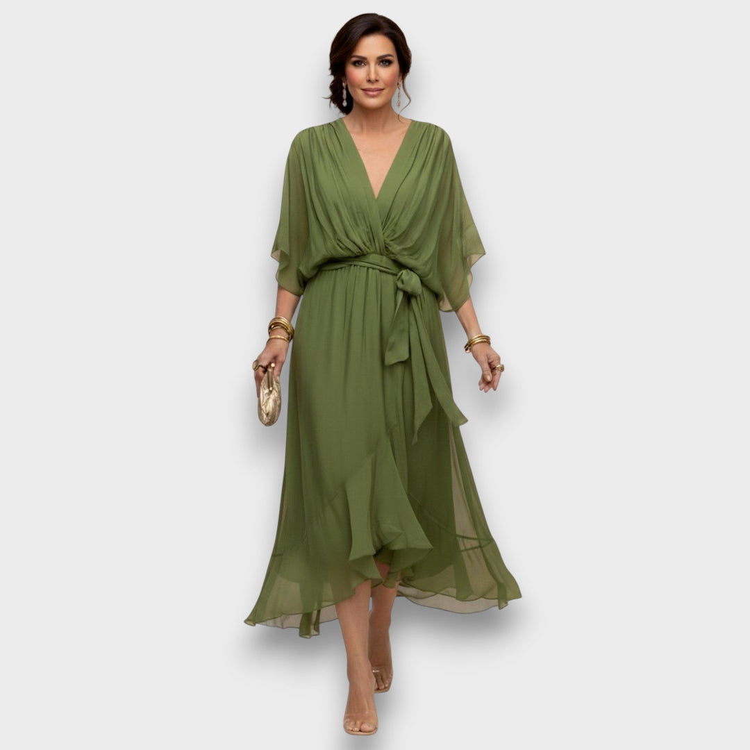 Arabella - Vestido Silueta Fluida con Escote en V