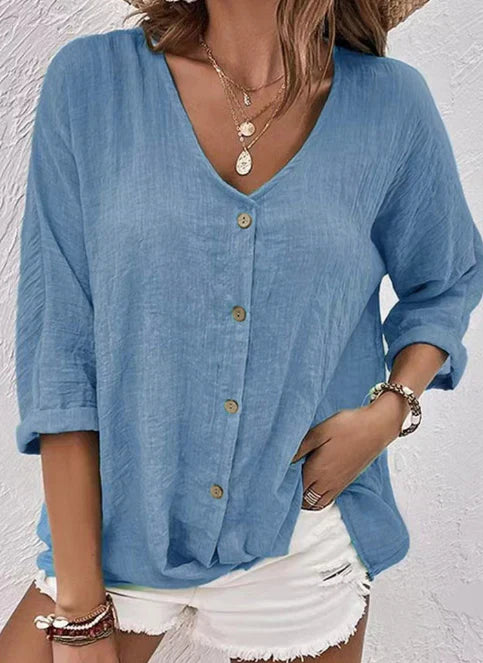 Fernanda | Blusa Ligera de Verano con Botones