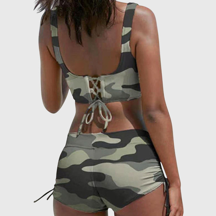 Ana | Bikini Deportivo con Short y Top Cruzado