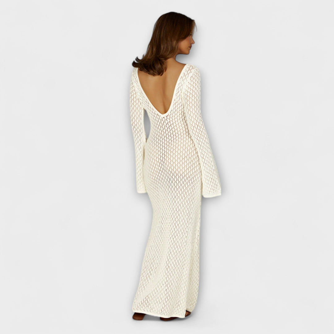 Anne - Vestido de playa blanco Luna