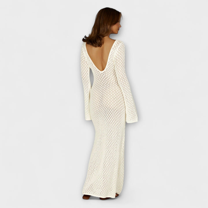 Anne - Vestido de playa blanco Luna