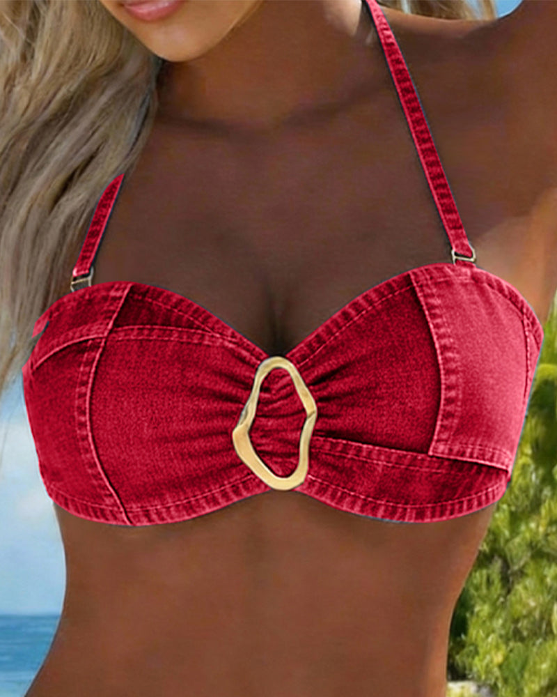 Patricia™ | Bikini de dos piezas con tirantes y detalle de hebilla metálica