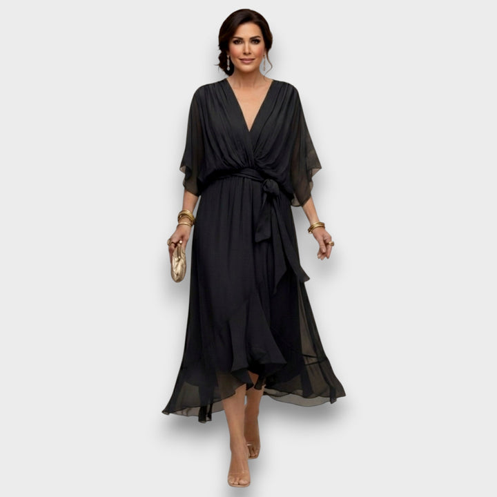 Arabella - Vestido Silueta Fluida con Escote en V