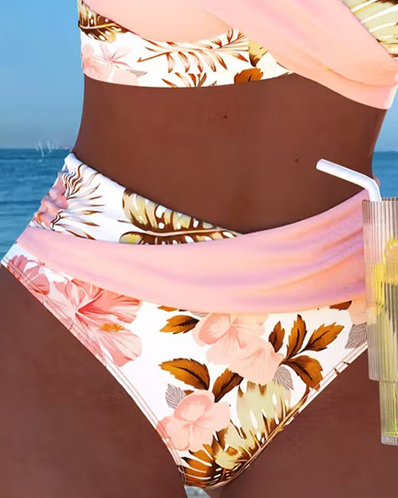 Jolina™ | Biquíni Floral com Detalhes Contrastantes