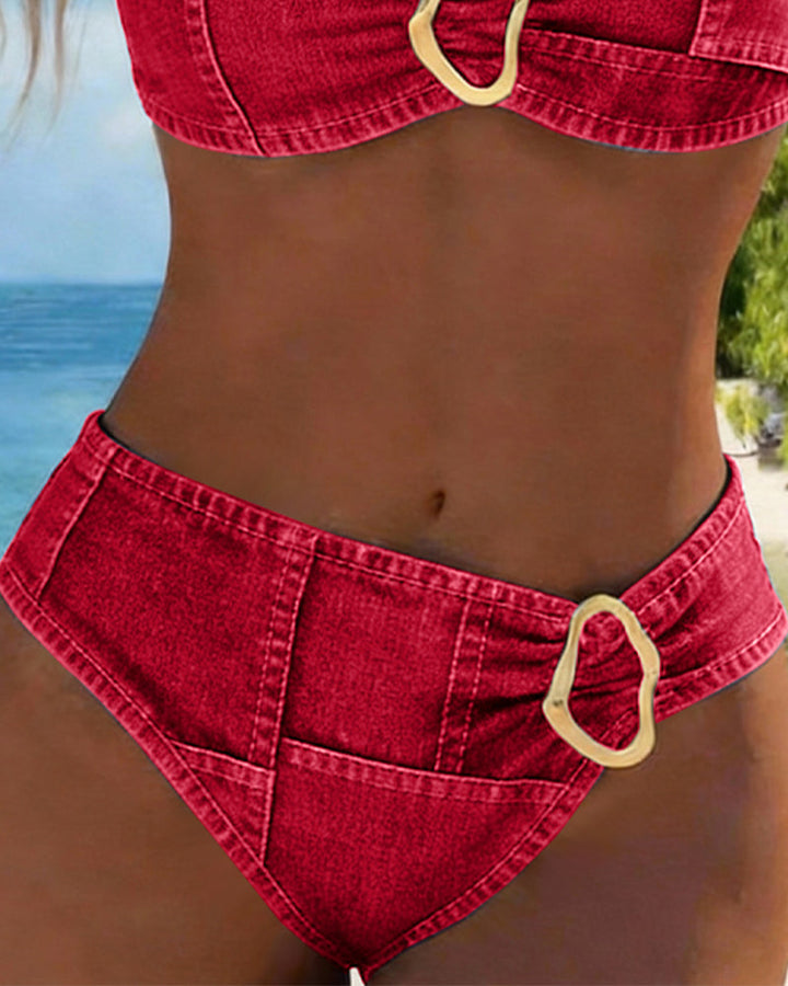 Patricia™ | Bikini de dos piezas con tirantes y detalle de hebilla metálica