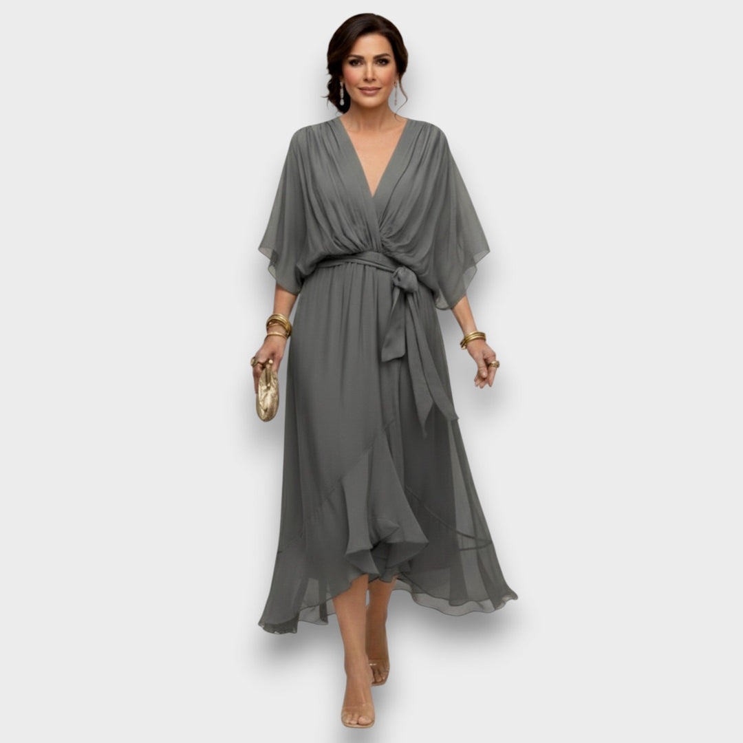 Arabella - Vestido Silueta Fluida con Escote en V