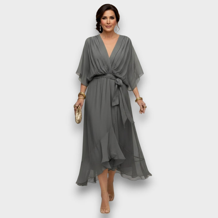 Arabella - Vestido Silueta Fluida con Escote en V