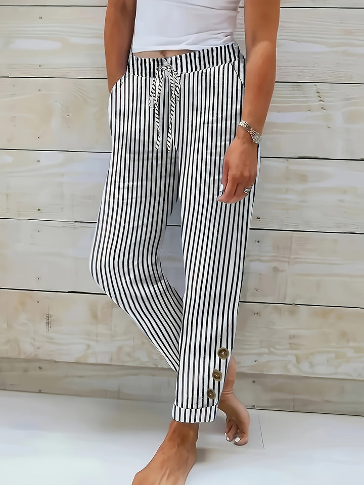 Jimena | Pantalón Rayado Casual