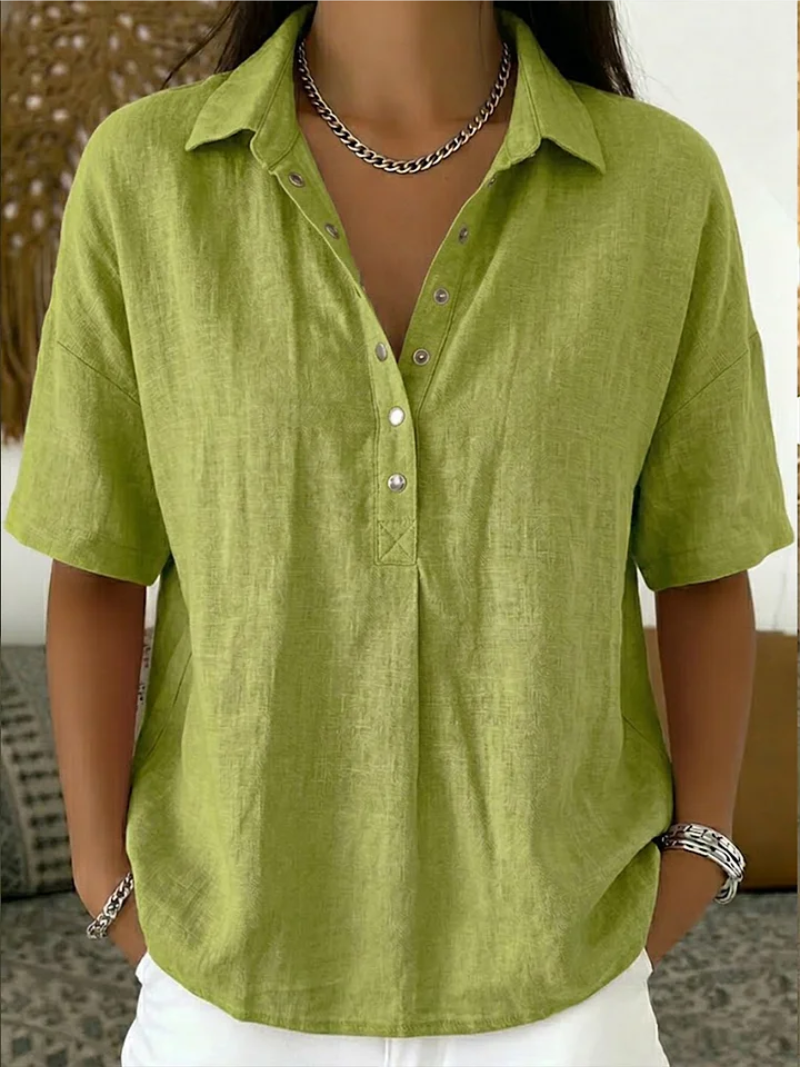 Begoña | Blusa Elegante con Cuello y Botones