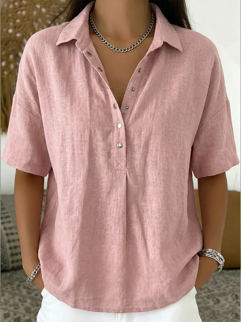 Begoña | Blusa Elegante con Cuello y Botones