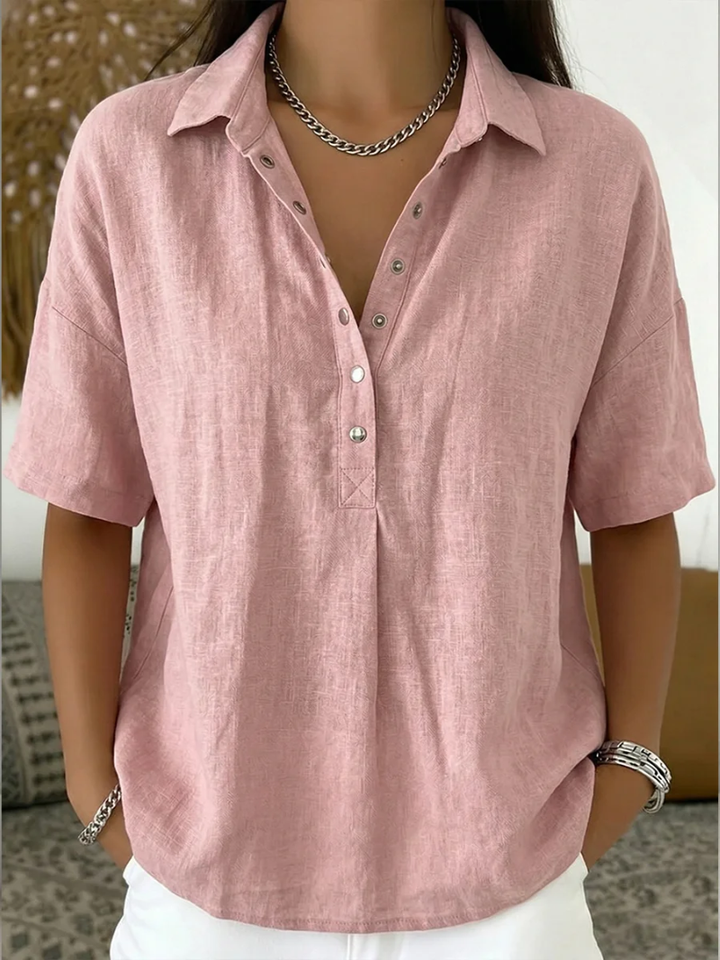 Begoña | Blusa Elegante con Cuello y Botones