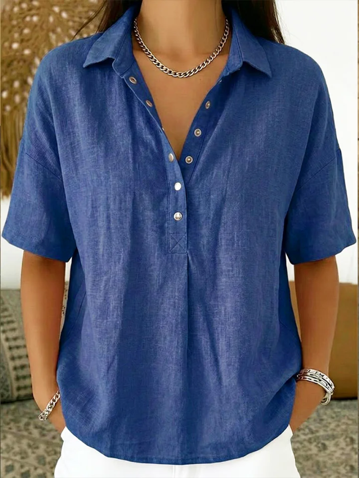 Begoña | Blusa Elegante con Cuello y Botones