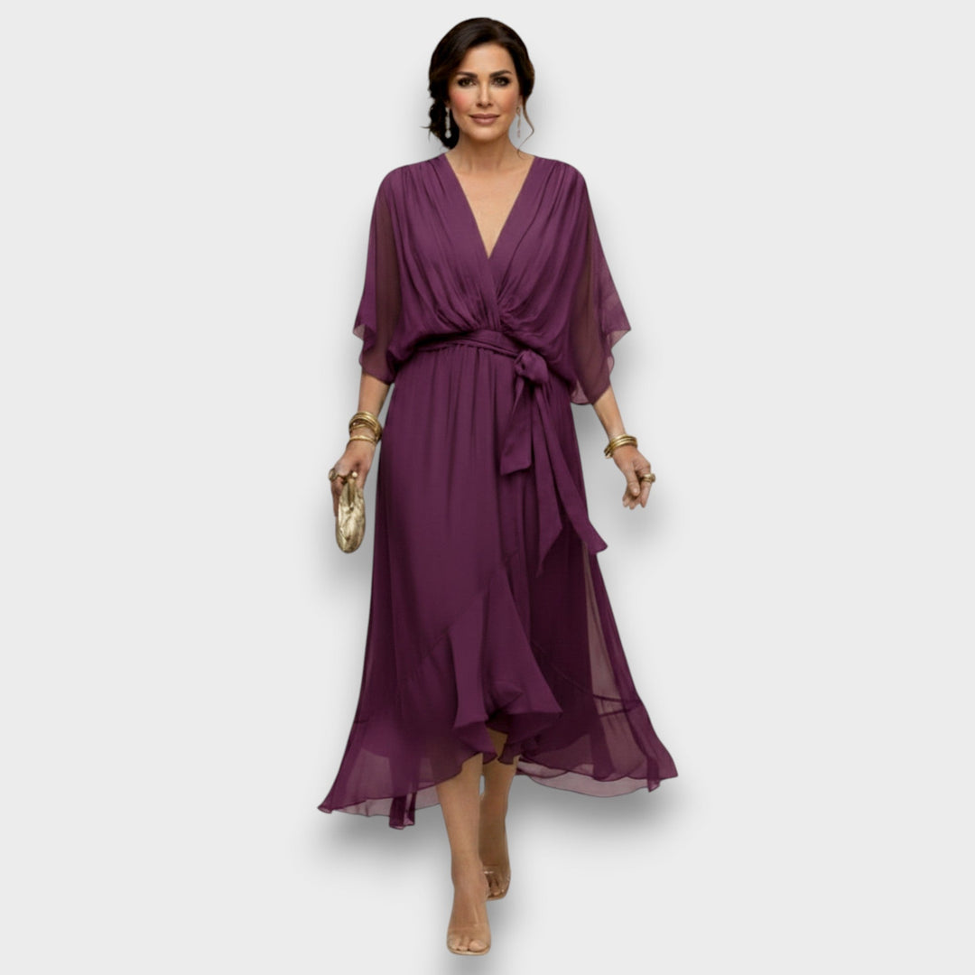 Arabella - Vestido Silueta Fluida con Escote en V
