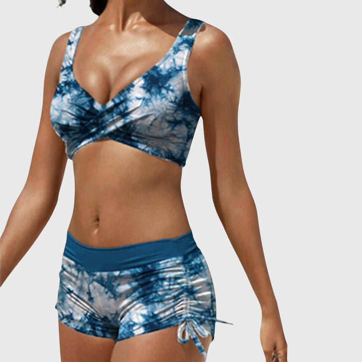 Ana | Bikini Deportivo con Short y Top Cruzado