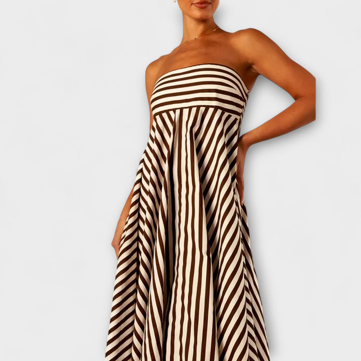 Maxi vestido Encanto Nocturno con volantes