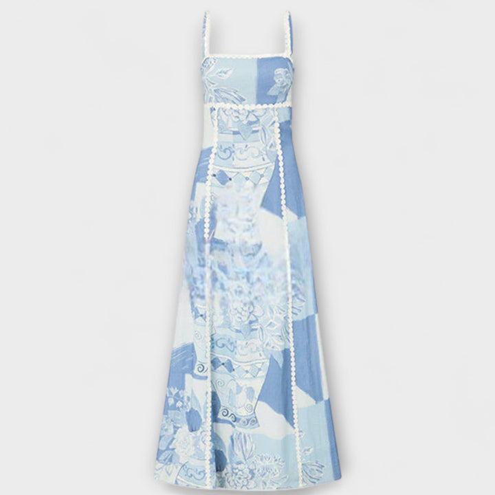 Terazza Ric Rac - Maxi vestido de lino con corte amplio
