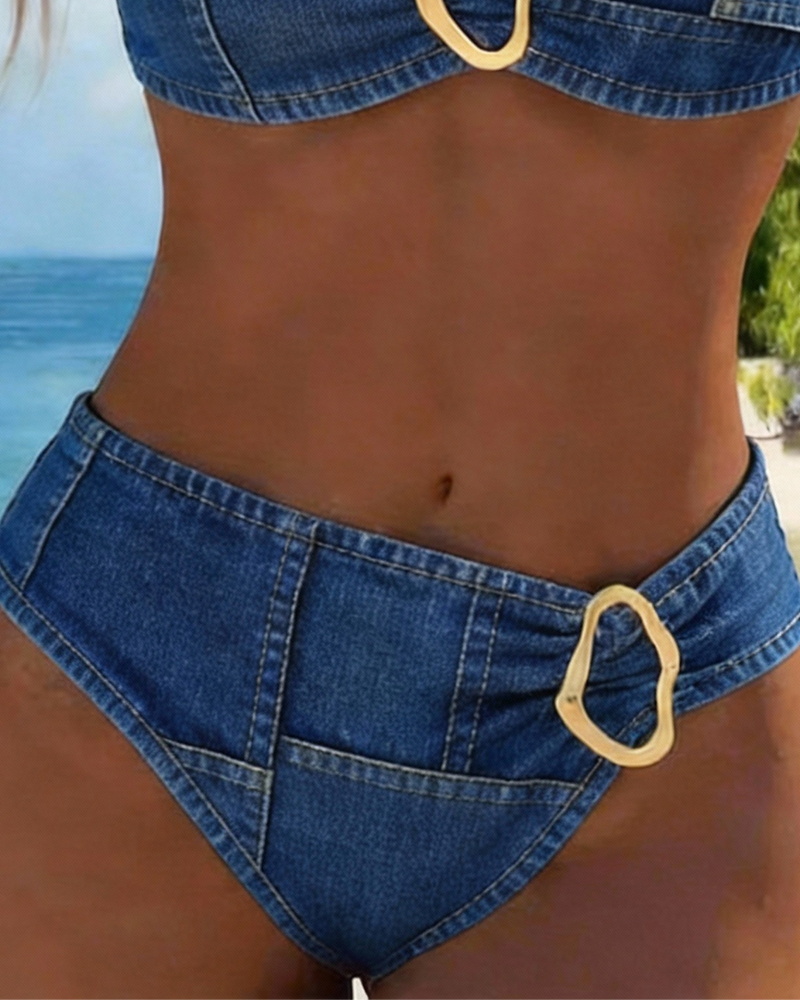 Patricia™ | Bikini de dos piezas con tirantes y detalle de hebilla metálica