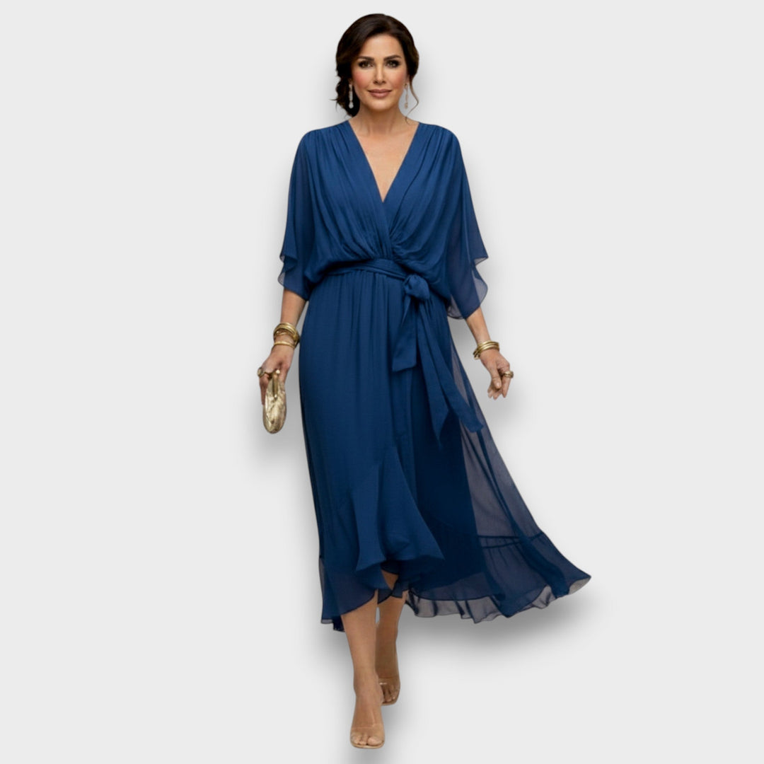 Arabella - Vestido Silueta Fluida con Escote en V