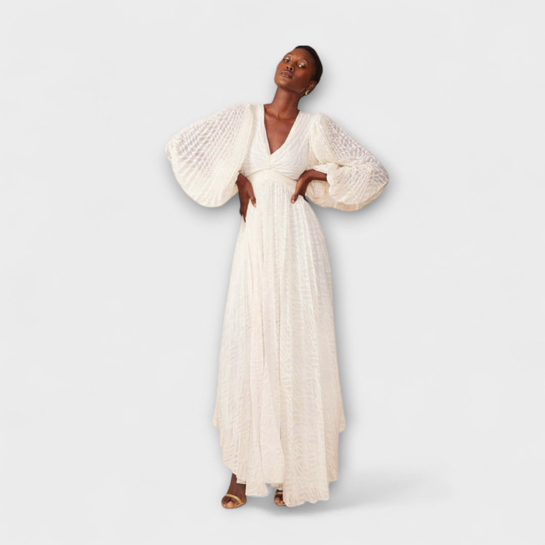 Elsa - Vestido Maxi Crema de Allegory