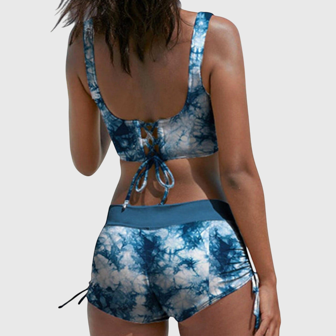 Ana | Bikini Deportivo con Short y Top Cruzado