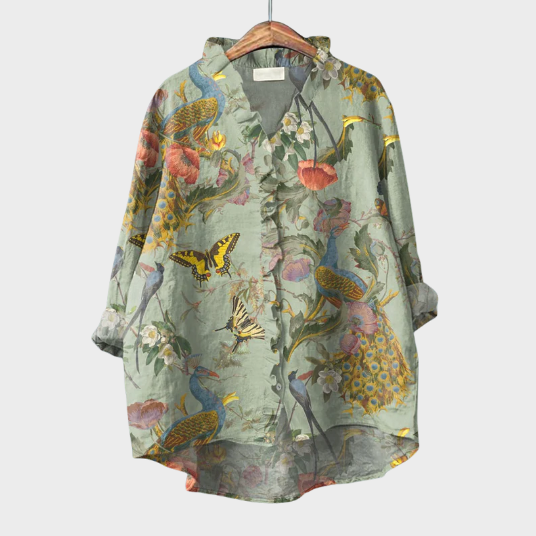 Scarlett | Elegante Camisa de Verano de Lino
