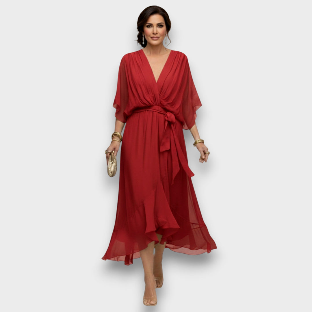 Arabella - Vestido Silueta Fluida con Escote en V