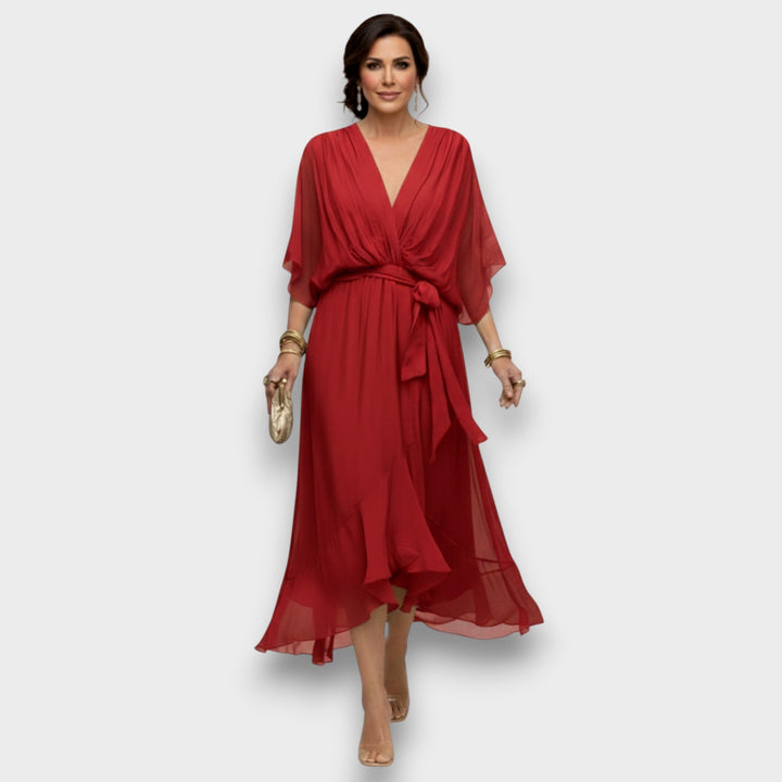Arabella - Vestido Silueta Fluida con Escote en V