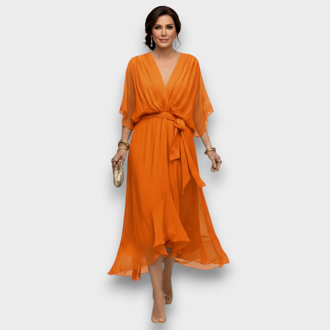 Arabella - Vestido Silueta Fluida con Escote en V