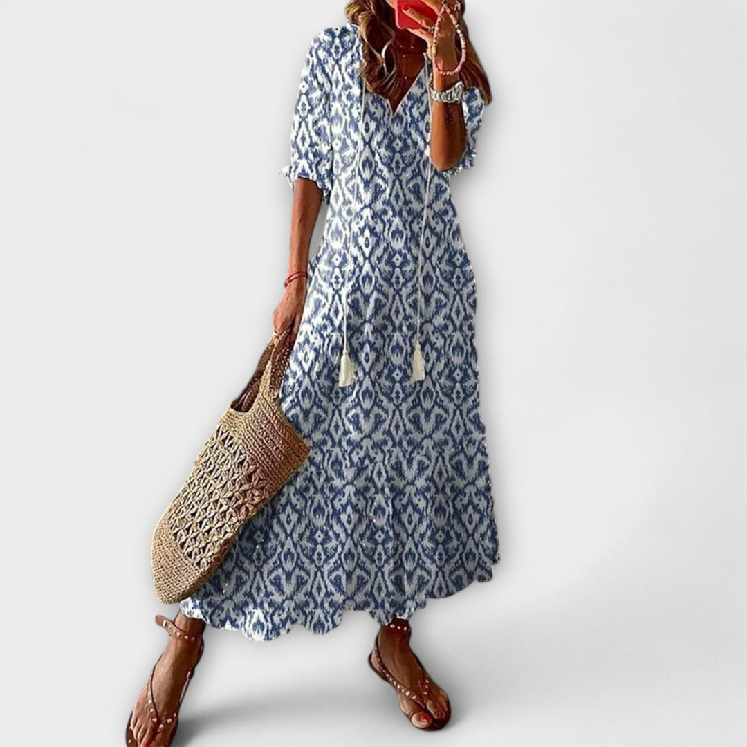 Anna – Vestido de verano bohemio femenino con silueta suelta