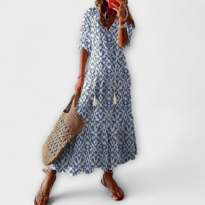 Anna – Vestido de verano bohemio femenino con silueta suelta