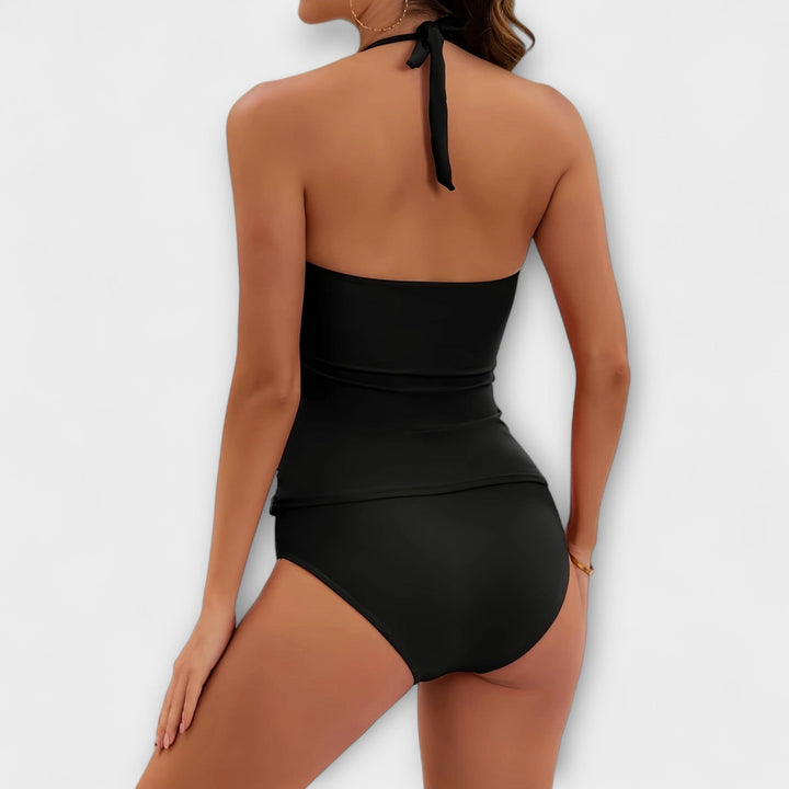 Sonia | Bañador Moldeador con Escote en V y Cuello Halter