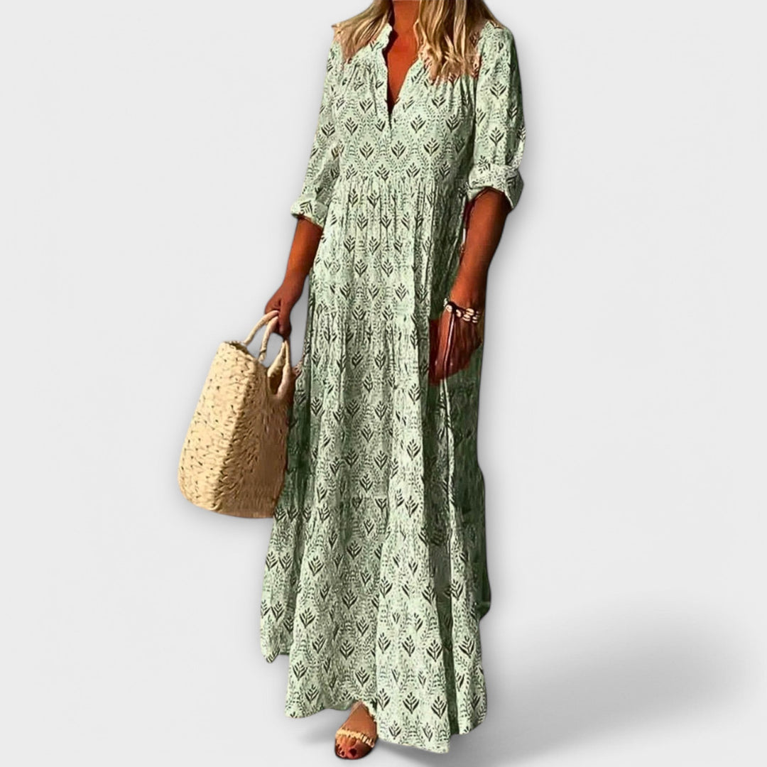 Sera - Vestido maxi de primavera elegante y cómodo