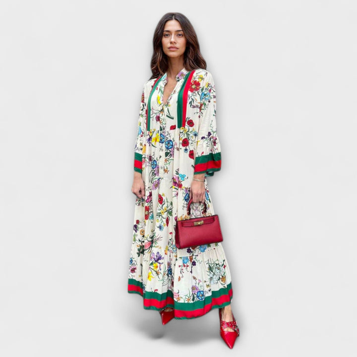 Oriana - Vestido maxi con estampado floral