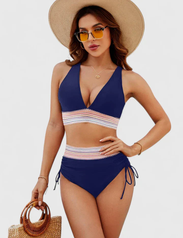 Jacinta | Conjunto de Bikini Floral con Cintura Alta