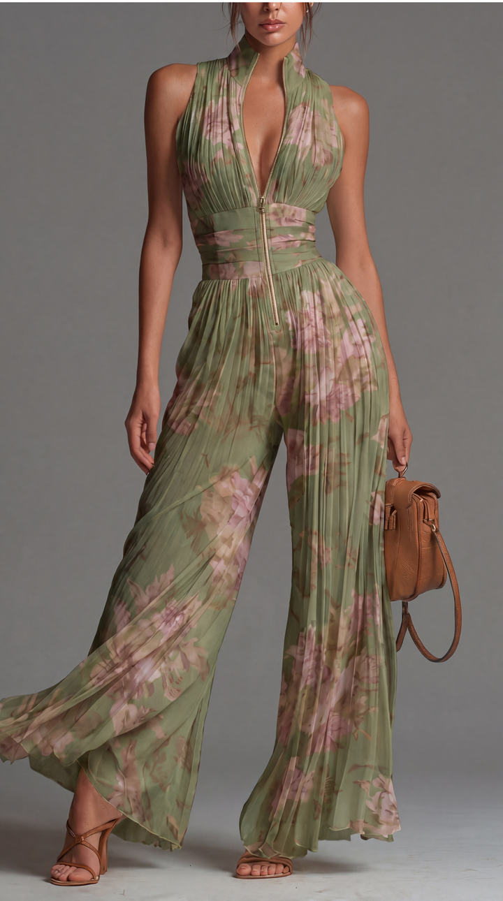 Esther | Mono Floral Plisado de Gasa