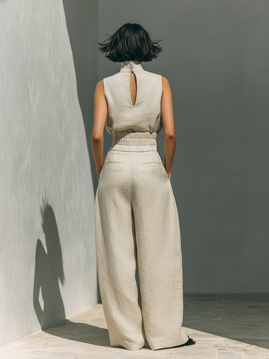 MARIA | CONJUNTO MINIMALISTA DE LINO