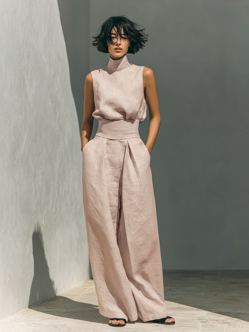 MARIA | CONJUNTO MINIMALISTA DE LINO