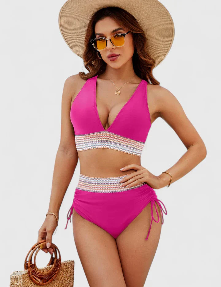Jacinta | Conjunto de Bikini Floral con Cintura Alta