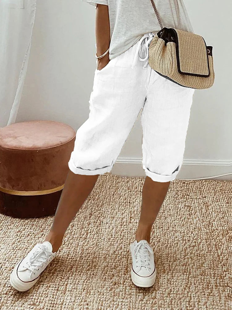 Laura | Bermudas de Algodón con Cintura Elástica