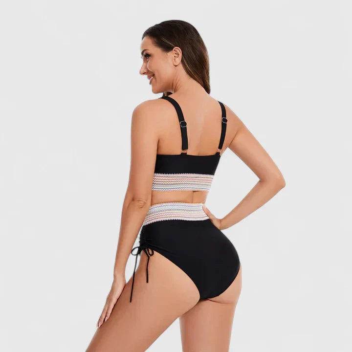 Jacinta | Conjunto de Bikini Floral con Cintura Alta